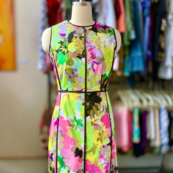 Calvin Klein Multicolored S/L Sheath Dress - Picture 2 of 6